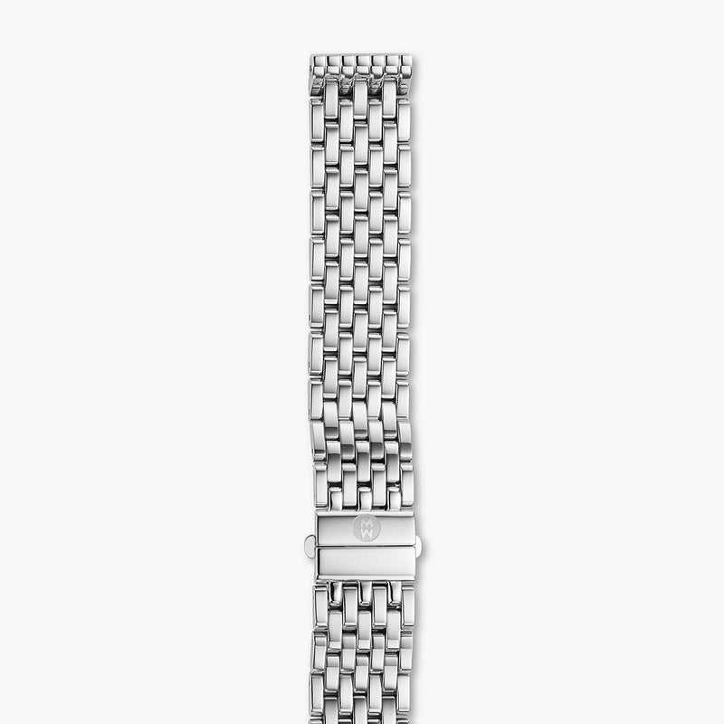 Michele 16mm Deco Seven-Link Stainless Steel Bracelet