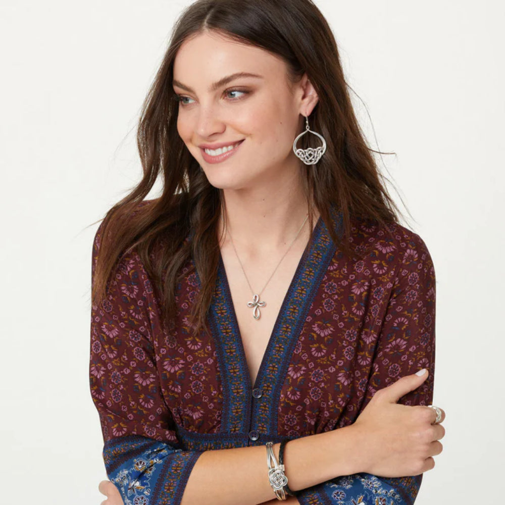 Brighton Interlok Petite Cross Necklace