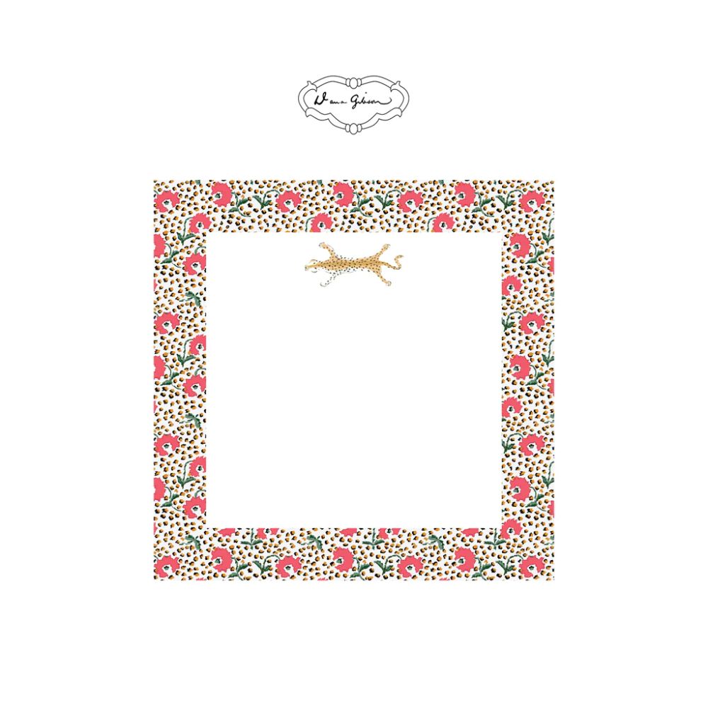Dana Gibson Jaipur Leopard Notepad-Red