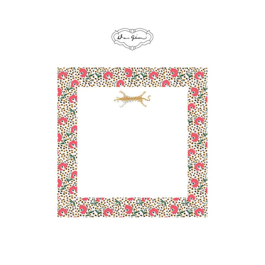 Dana Gibson Jaipur Leopard Notepad-Red
