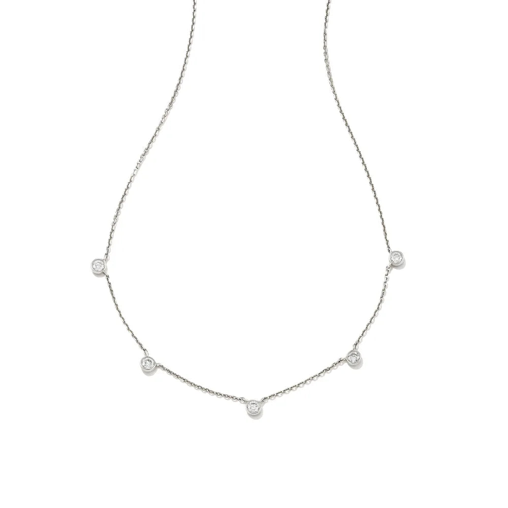 Kendra Scott Audrey 14k Gold Strand Necklace in White Diamond