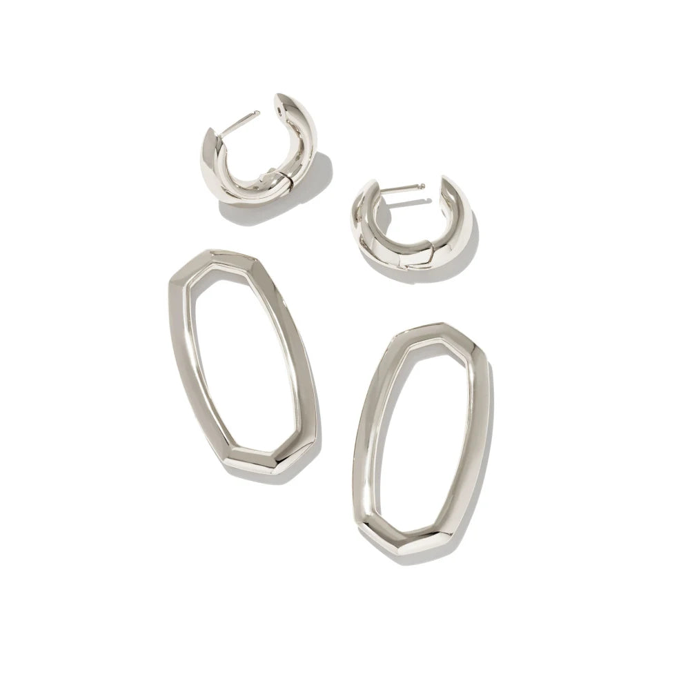 Kendra Scott Danielle Convertible Link Earrings in White Crystal