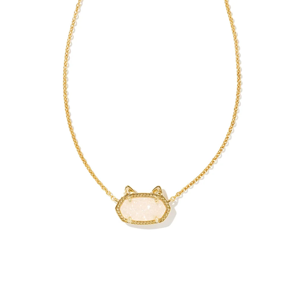 Kendra Scott Elisa Cat Pendant Necklace in Drusy