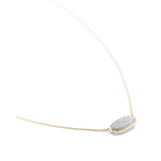 Kendra Scott Elisa 14k Gold Pendant Necklace in Pave White Diamond