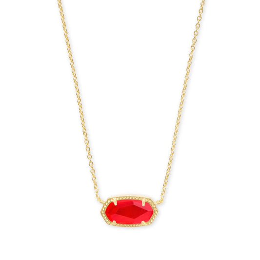 Kendra Scott Elisa Gold Pendant Necklace in Red Illusion