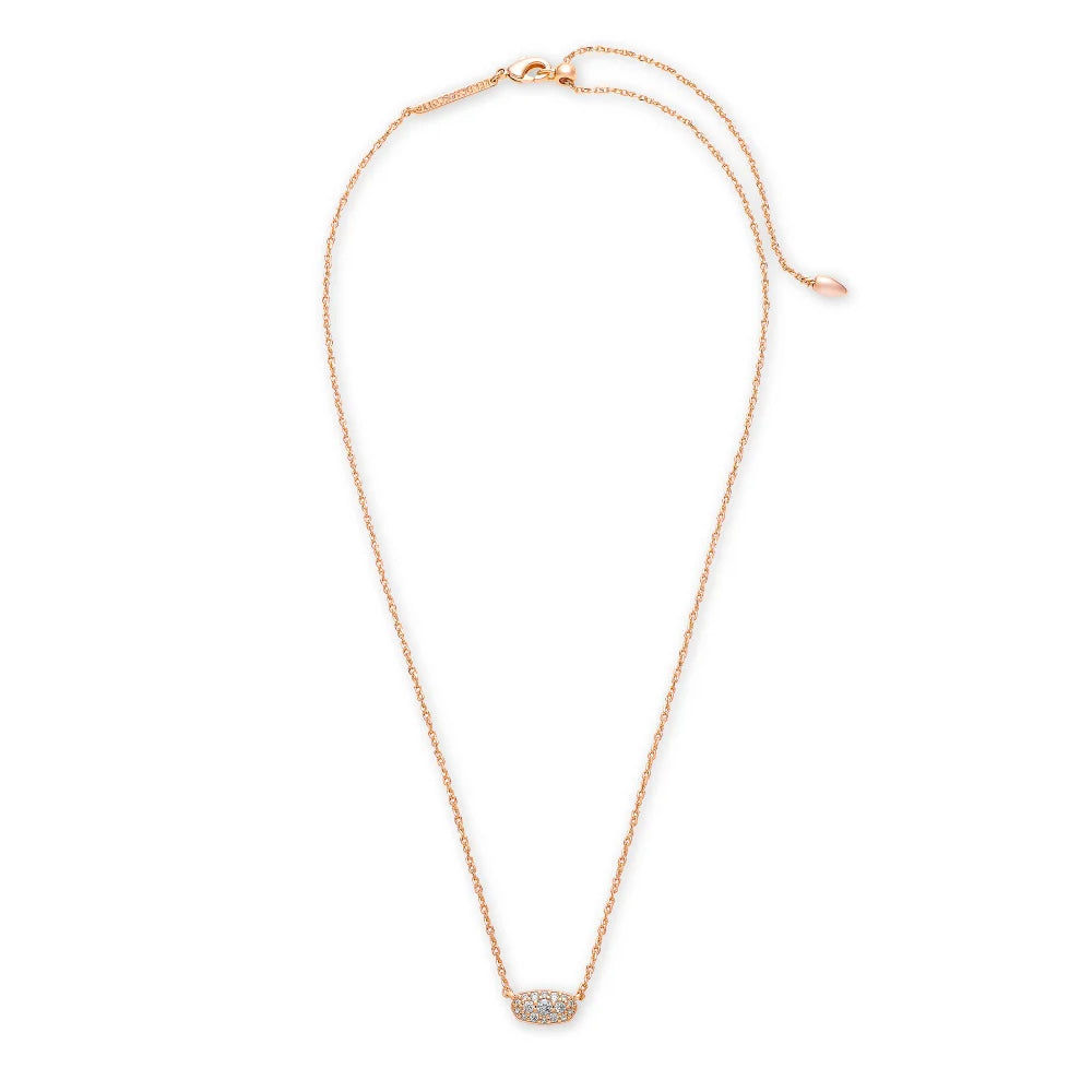 Kendra Scott Grayson Pendant Necklace in White Crystal