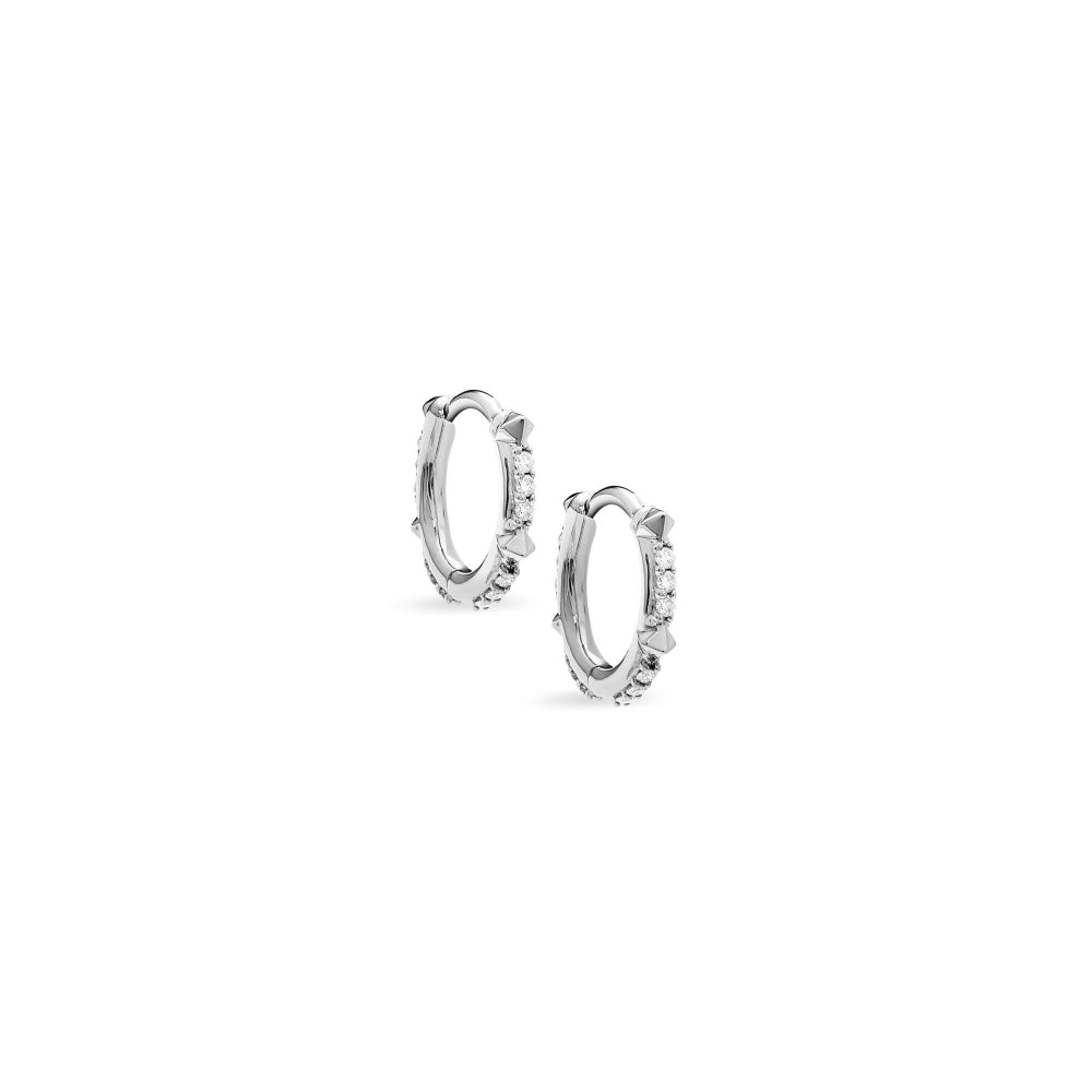 Kendra Scott Jett 14k Gold Huggie Hoop Earrings in White Diamond