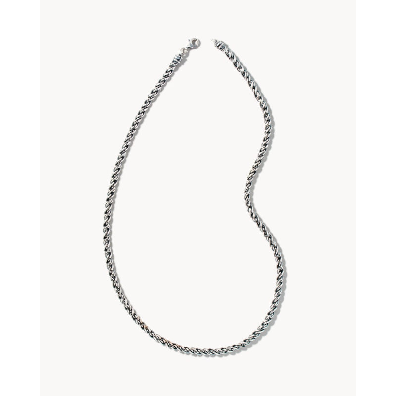 Scott Bros. Beck Rope Chain Necklace In Oxidized Sterling Silver