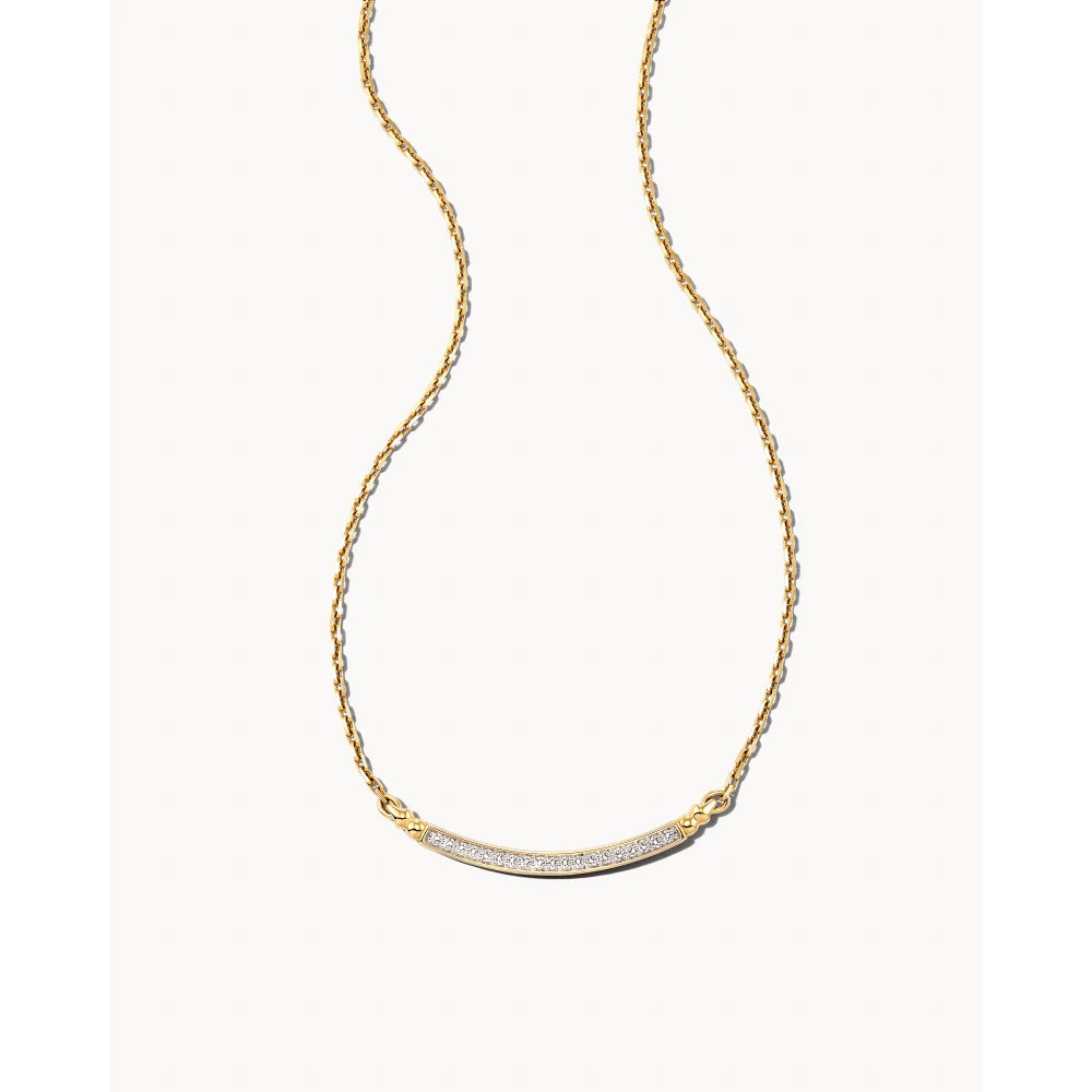 Kendra Scott Ott 14k Gold Pendant Necklace in White Diamond