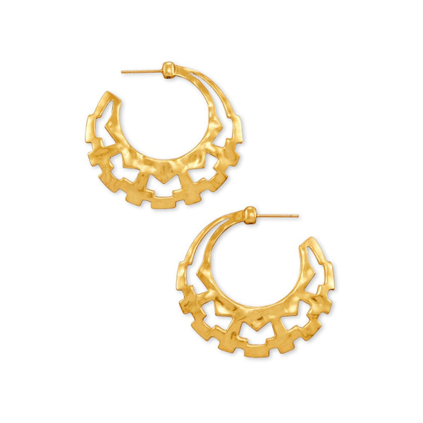 Kendra Scott Shiva Vintage Gold-Plated Hoop Earrings