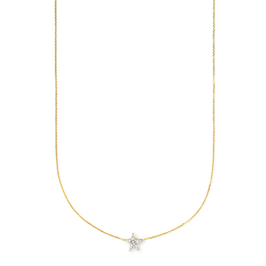 Kendra Scott Star 14k Gold Pendant Necklace in White Diamond