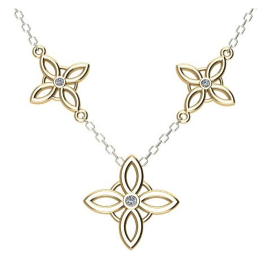 Jack Kelége Diamond Flowers Pendant