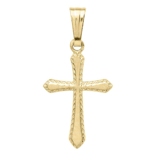 Children's 14k Gold Cross Pendant on 15" Chain