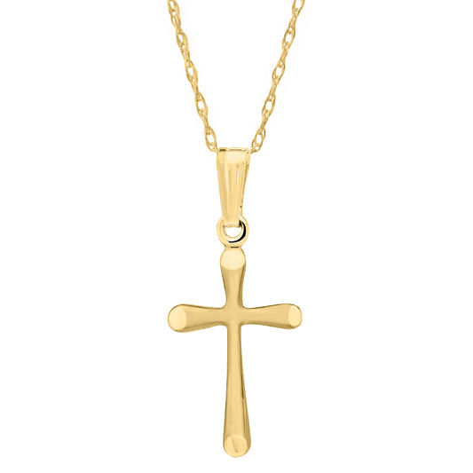 Children's 14k Gold Petite Cross Necklace