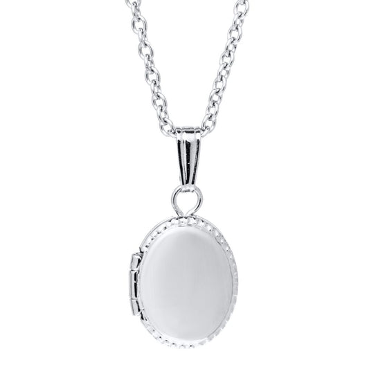 Children's Silver Locket Necklace