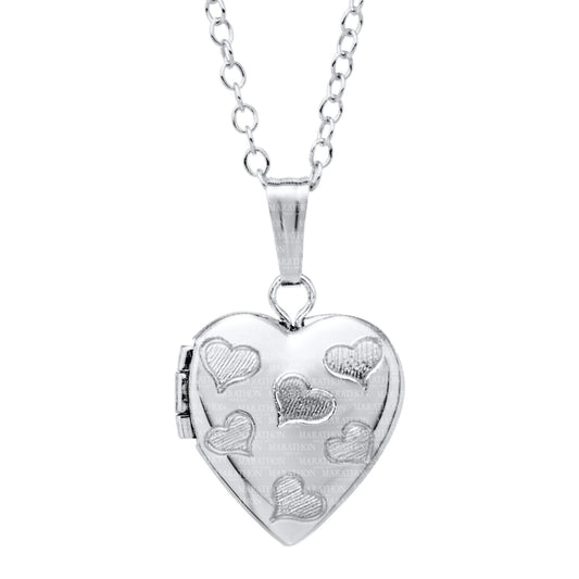 Children's Silver Heart Locket Necklace