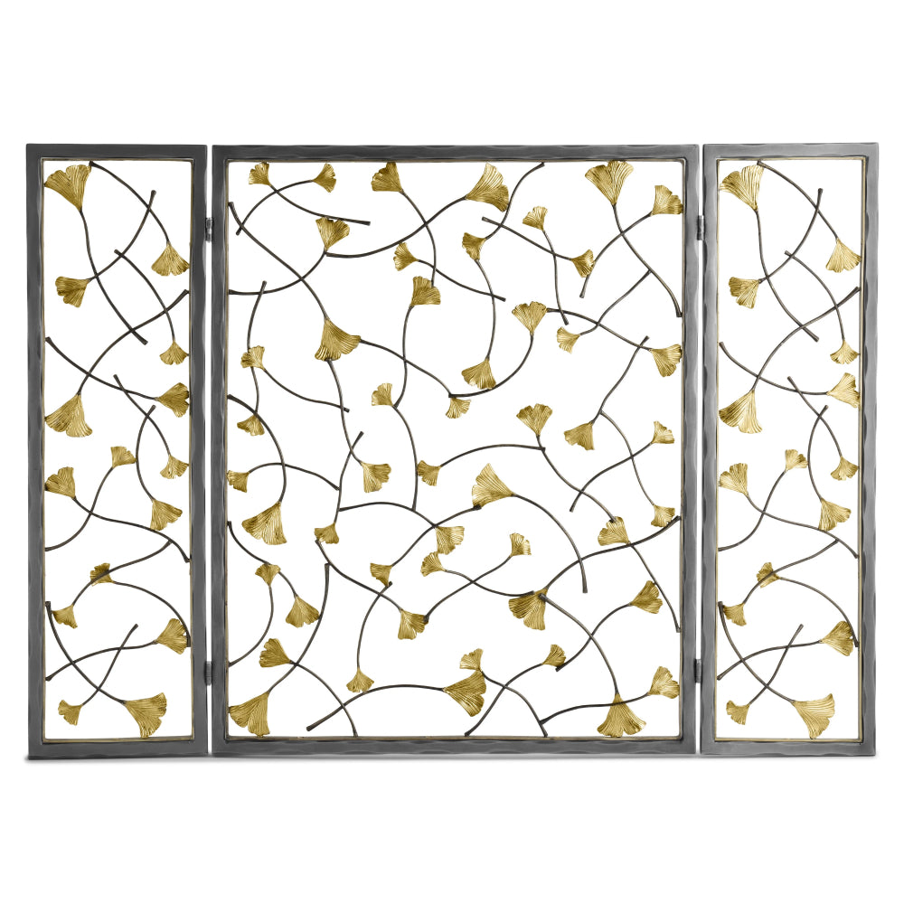 Michael Aram Golden Ginkgo Decorative Fireplace Screen *In-Store Pickup Only*