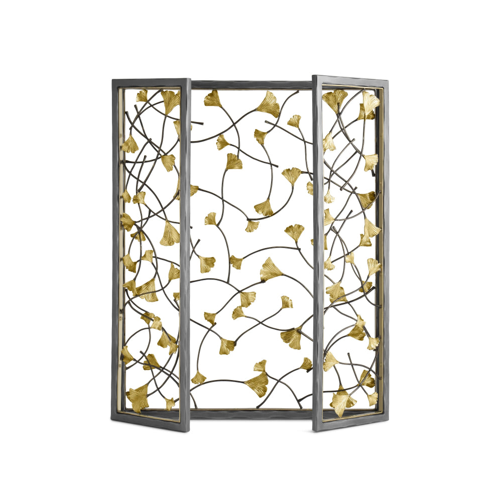 Michael Aram Golden Ginkgo Decorative Fireplace Screen *In-Store Pickup Only*