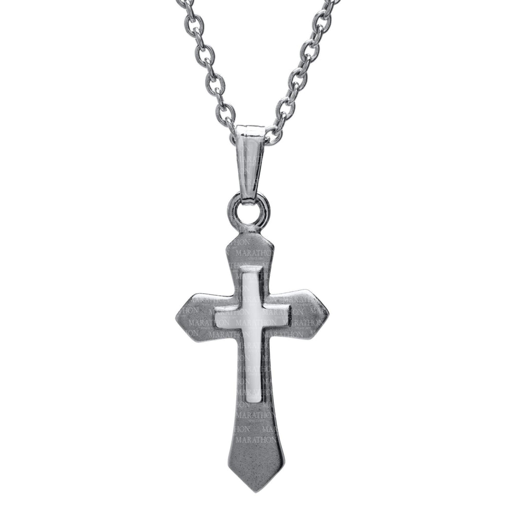 Sterling Silver Children's Cross Pendant Necklace