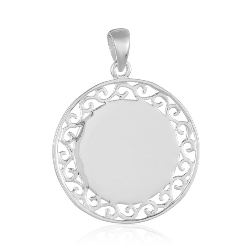 Southern Gates Small Round Engravable Pendant