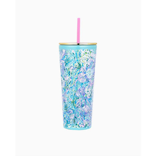 Lilly Pulitzer Tumbler with Straw - Spring 2023 Colors