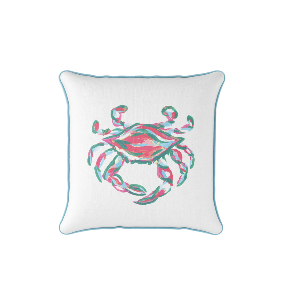 Sewing Down South Coral King Crab Pillow