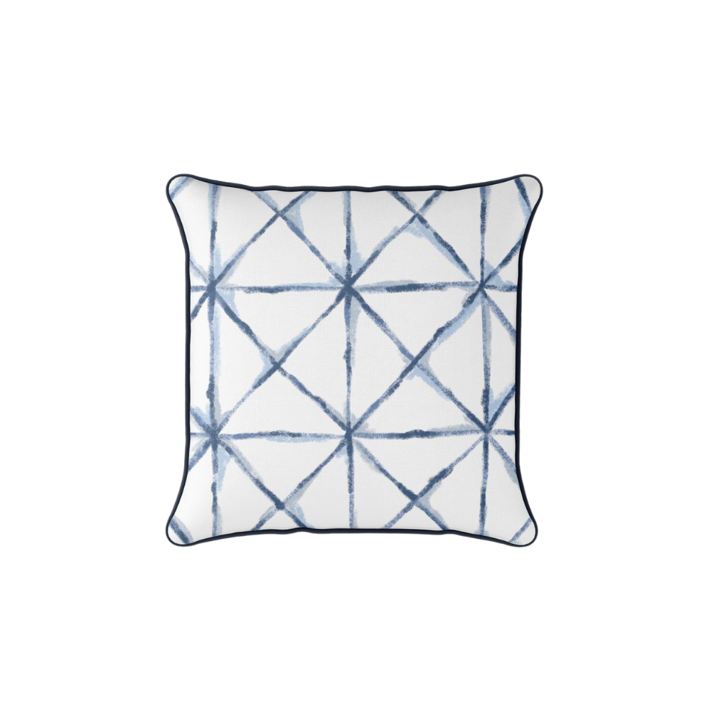 Sewing Down South Navy Grid Pillow