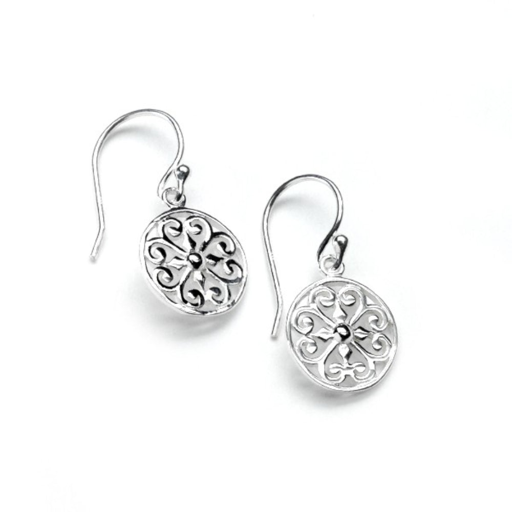 Southern Gates Round Heart Scroll Earrings