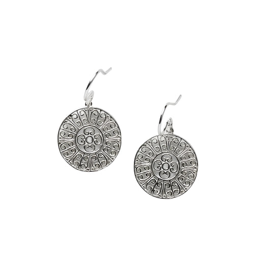 Sterling Silver Openwork Drop Earrings