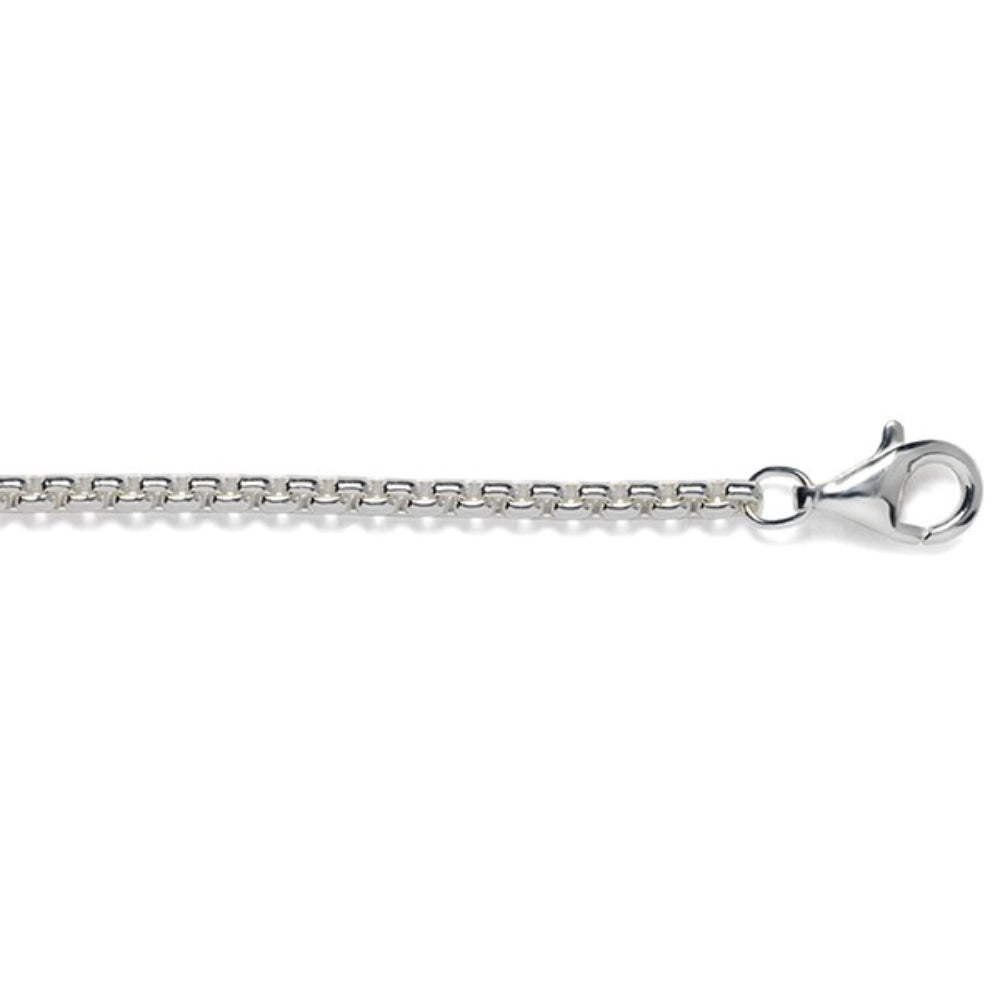 Sterling Silver 2.2mm Round Box Chain