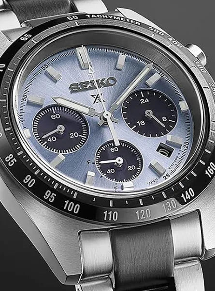 Seiko Prospex Speedtimer Solar Chronograph Limited Edition Steel/Pale Blue