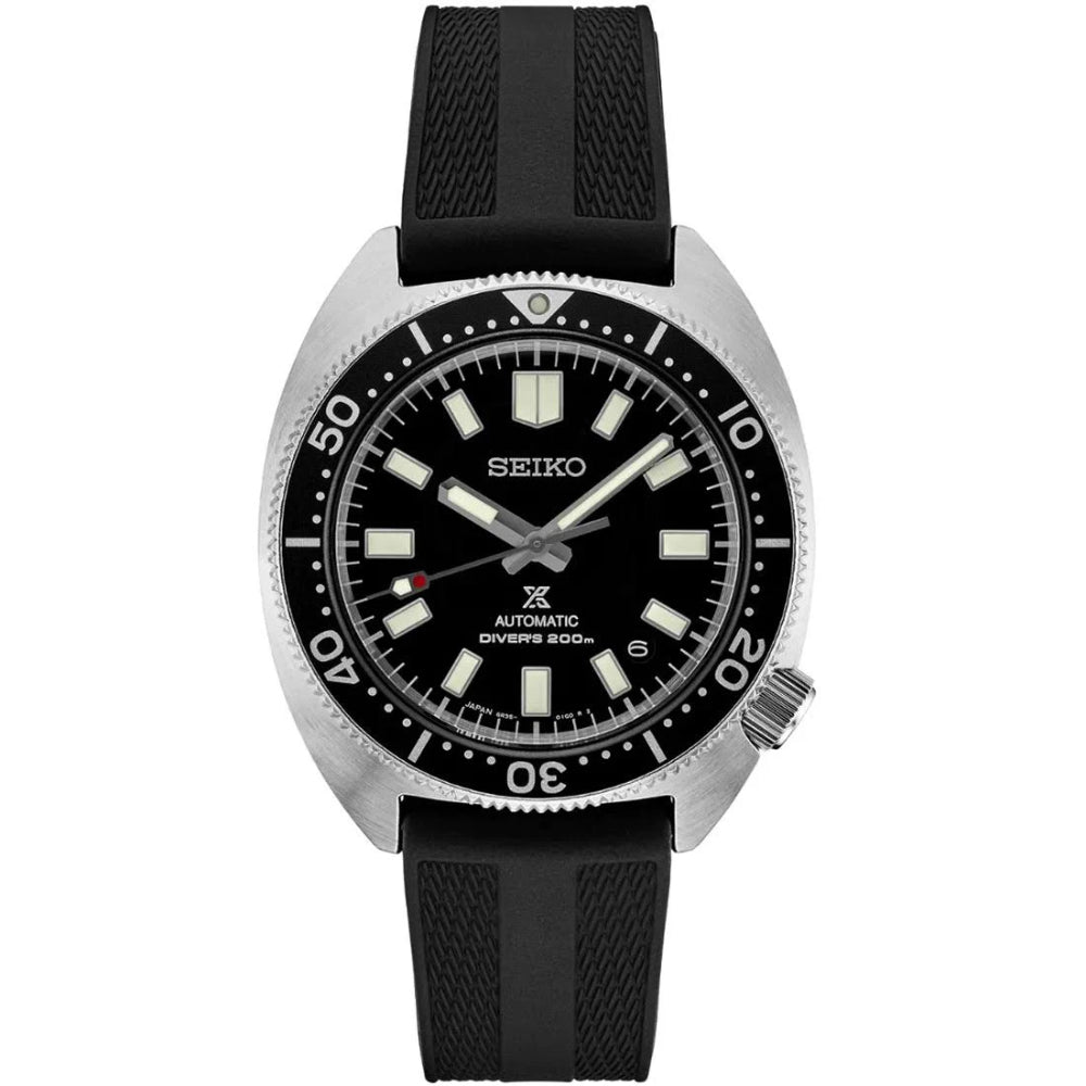 Seiko Prospex Collection 41mm Automatic Divers Watch - Black Dial and Silicone Strap