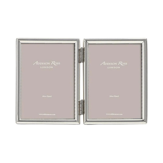 Addison Ross Fine Edged Silver Double Photo Frame