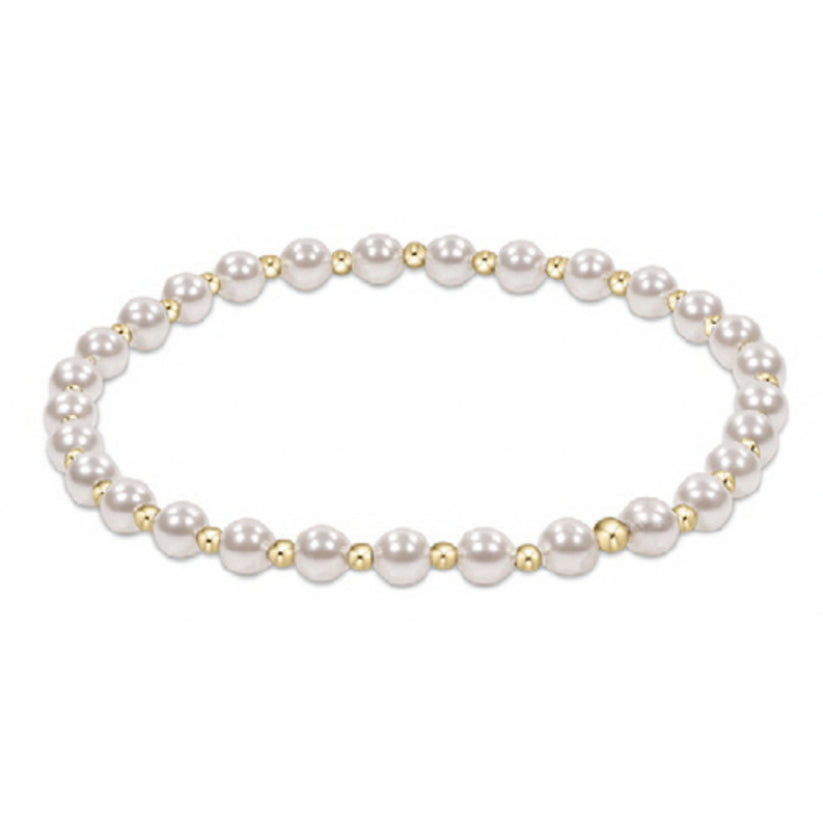Classic Gold Grateful Pattern 4mm Bead Bracelet main image 0