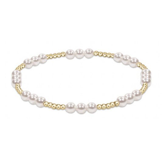 enewton 6.25"  Classic Joy Pattern 4mm Bead Bracelet - Pearl