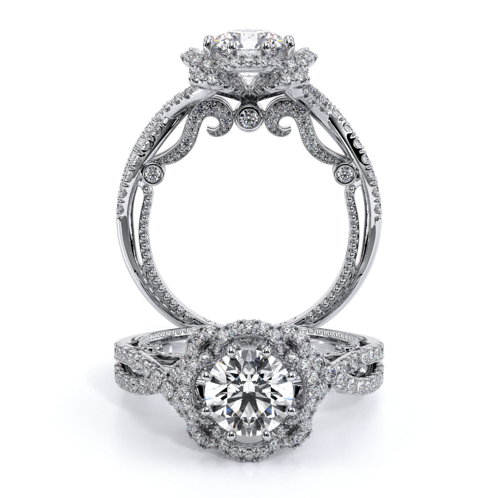 Verragio Insignia 18k White Gold Floret Halo Engagement Ring