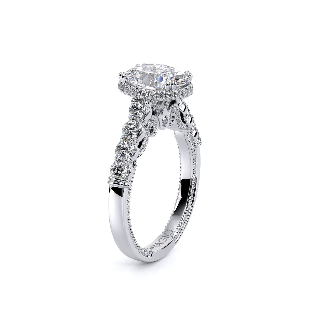 Verragio Insignia 18k Oval Engagement Ring with Stardust Halo