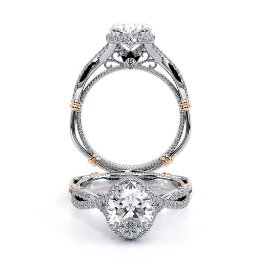 Verragio Parisian 14k Engagement Ring with Oval Stardust Halo