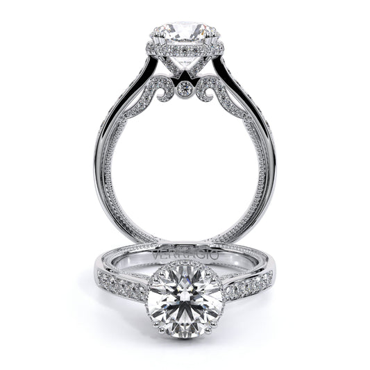 Verragio Insignia 18k White Gold Engagement Ring with Halo