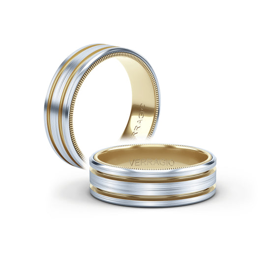 Verragio Men's 14k Two-Tone 7mm Wedding Band