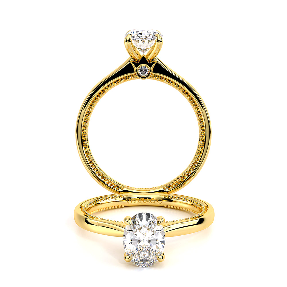 Verragio Renaissance 14k Yellow Gold Oval Solitaire Engagement Ring