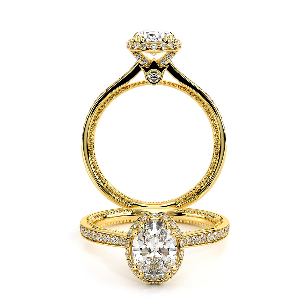 Verragio Renaissance 14k Yellow Gold Oval Halo Engagement Ring