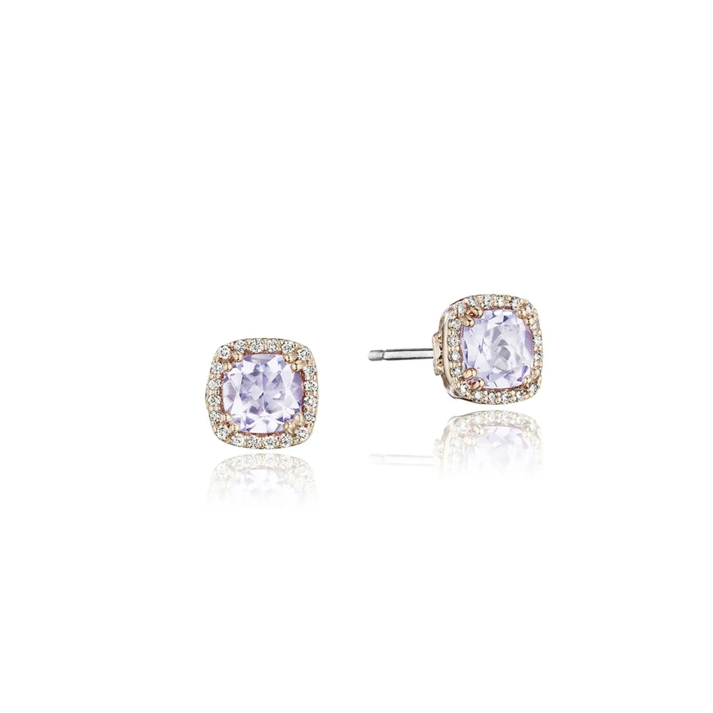 Tacori Petite Pave Frame Gemstone Earrings