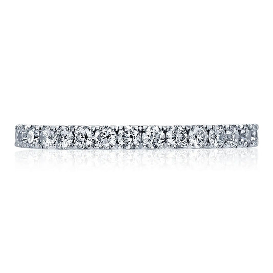 Tacori 18W  Sculpted Crescent French Pave Diamond Wedding Band