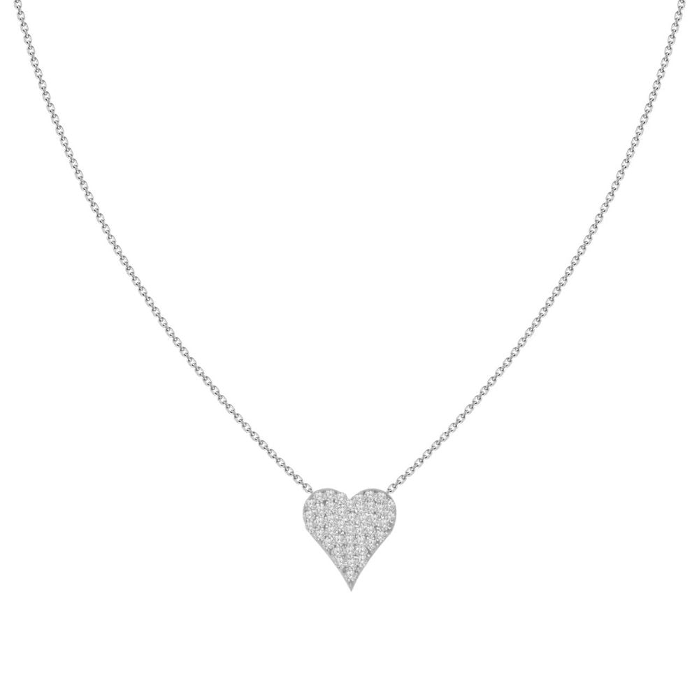 18k Diamond Pave Heart Pendant
