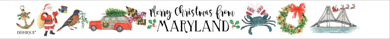 Dishique Merry Christmas from Maryland Icon Ornament