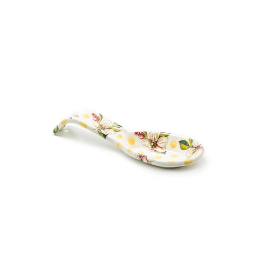 MacKenzie-Childs Wildflowers Enamel Spoon Rest - Yellow
