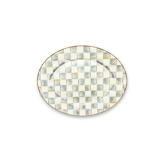 MacKenzie-Childs Sterling Check Enamel Oval Platter