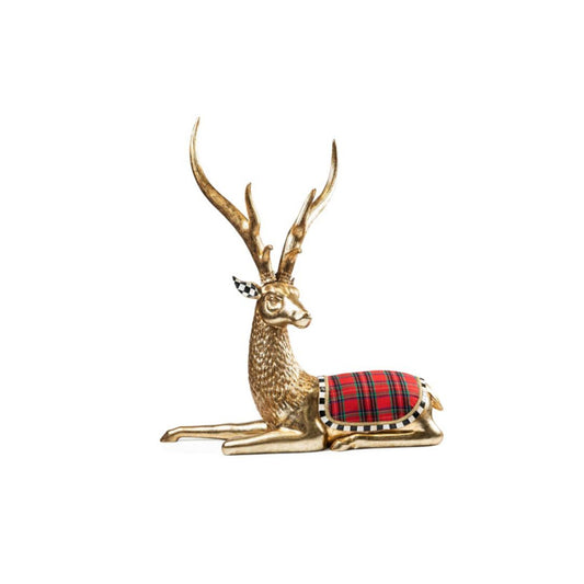 MacKenzie-Childs Tartastic Tabletop Stag *In Store Pickup Only*