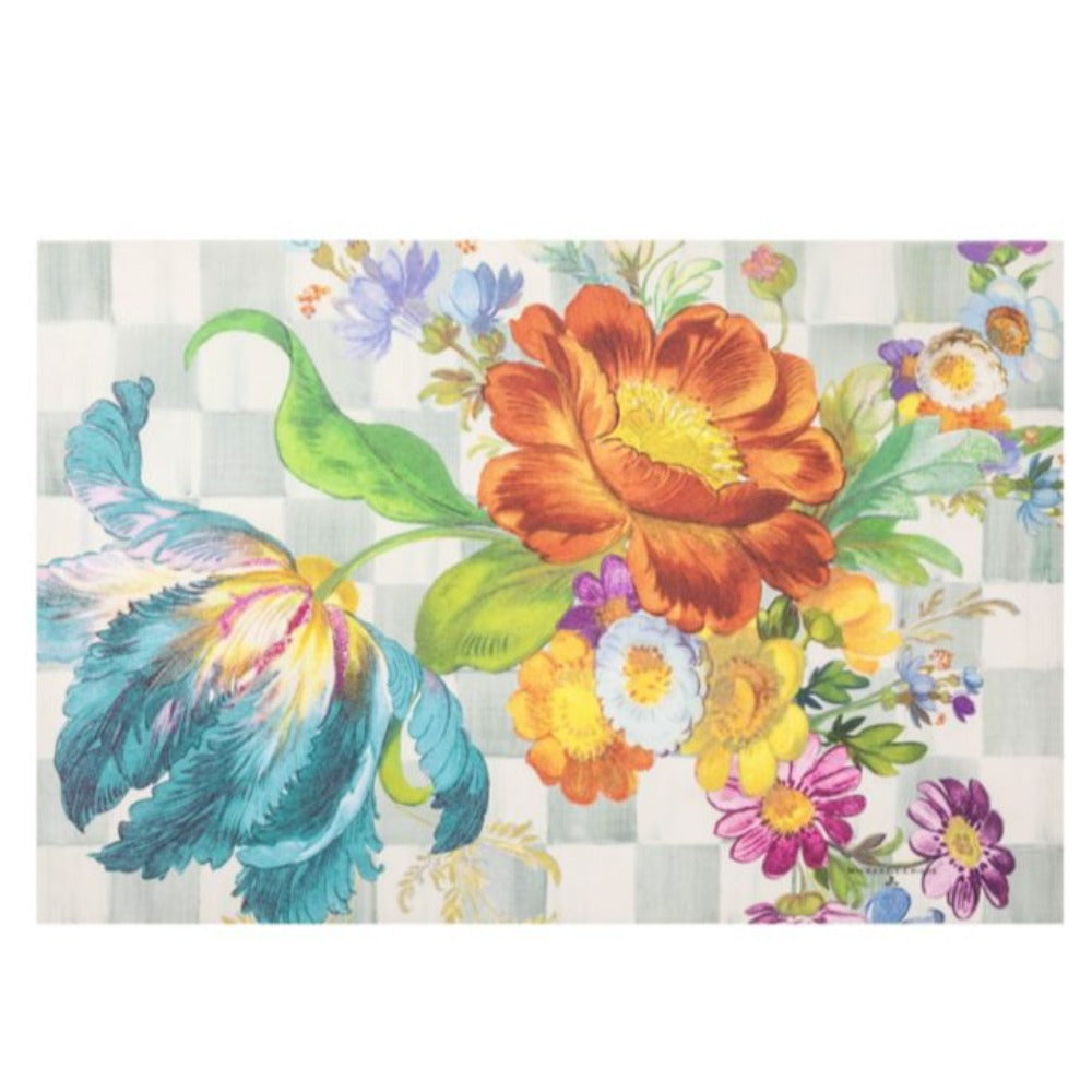 MacKenzie-Childs Sterling Flower Market Floor Mat